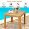 Wooden Square Patio Coffee Bistro Table Perfect for Indoor-Outdoor Space